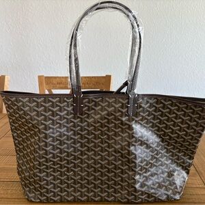 Brown Patterned Tote Bag